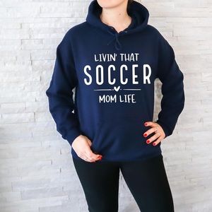 Livin That Soccer ⚽️ Mom Life Hoodie 2XL-4XL